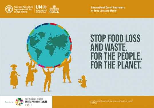 Banner Stop Food Loss and Waste, for the people, for the planet